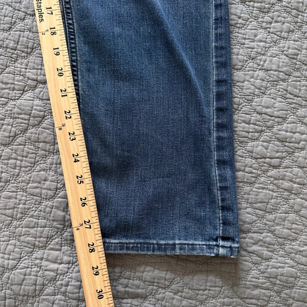 Calvin Klein Jeans Mens 34x29 Slim Straight Fit Dark Wash Stretch Denim Blue